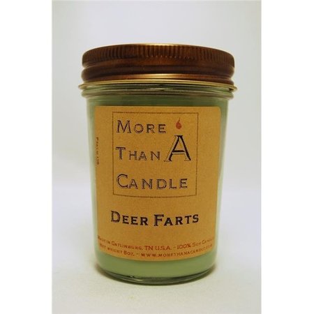 MORE THAN A CANDLE More Than A Candle DRF8J 8 oz Jelly Jar Soy Candle; Deer Farts DRF8J